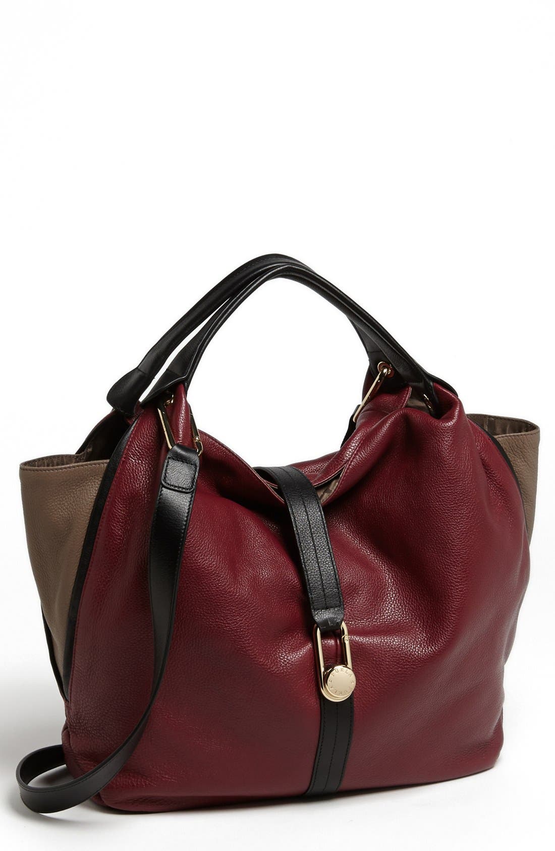 'Elisabeth - Medium' Shopper, Main, color, BURGUNDY/ AMANDE