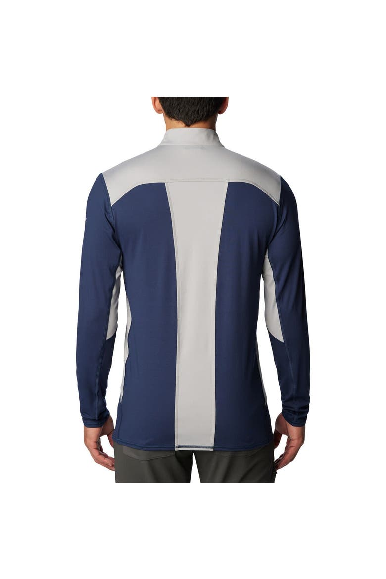 Men's Columbia Navy Penn State Nittany Lions Tech Trail™ Omni-Shade Quarter-Zip Top, Alternate, color, Navy