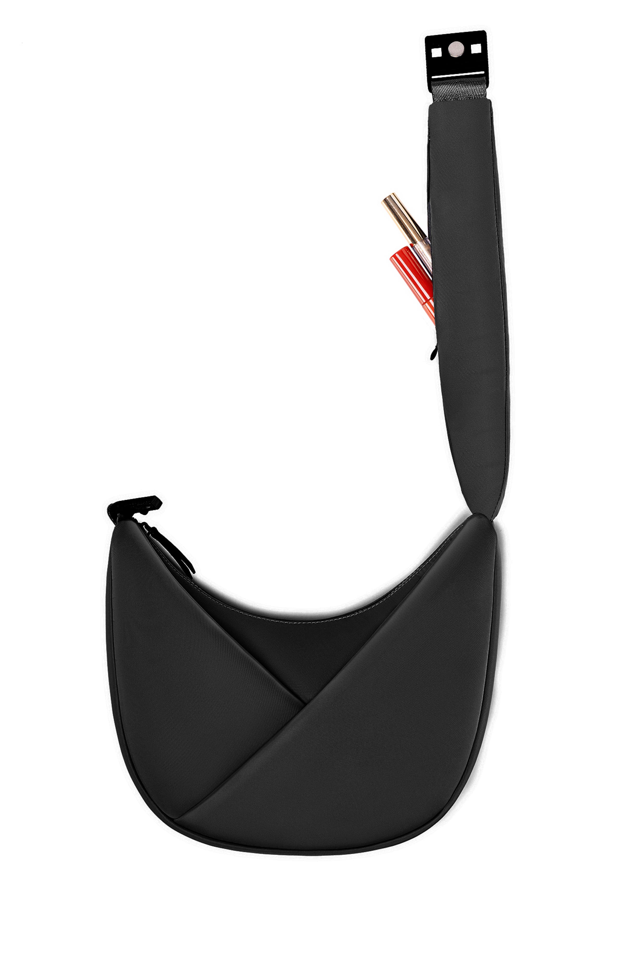 Lux and Nyx Origami Crescent Handbag Crossbody Bag For Women, Alternate, color, 