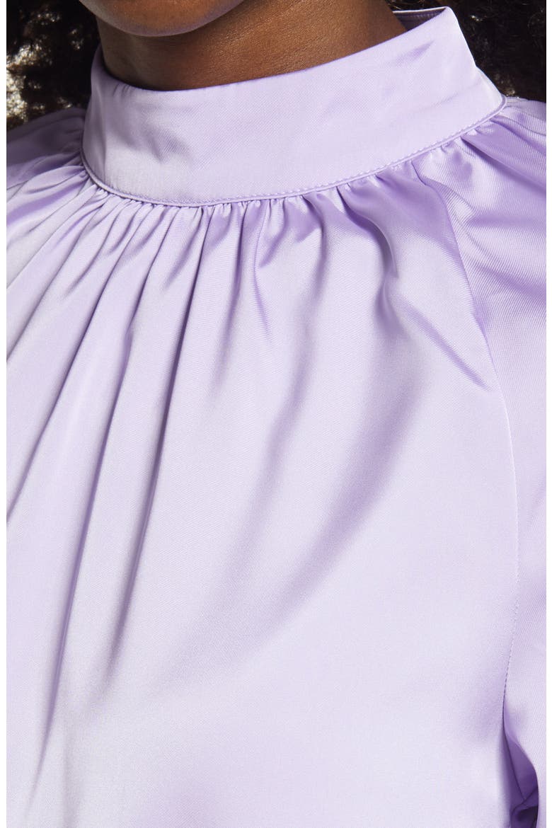 Mock Neck Blouse, Alternate, color, PURPLE SPRAY