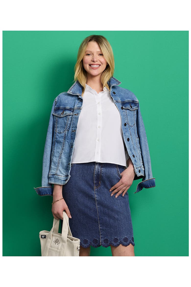 Soft Denim Classic 5 Pocket Above the Knee Skirt, Alternate, color, Crawford Wash