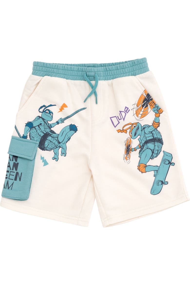 2-Piece Hooded Tee and Shorts Set, Alternate, color, Teal Off White