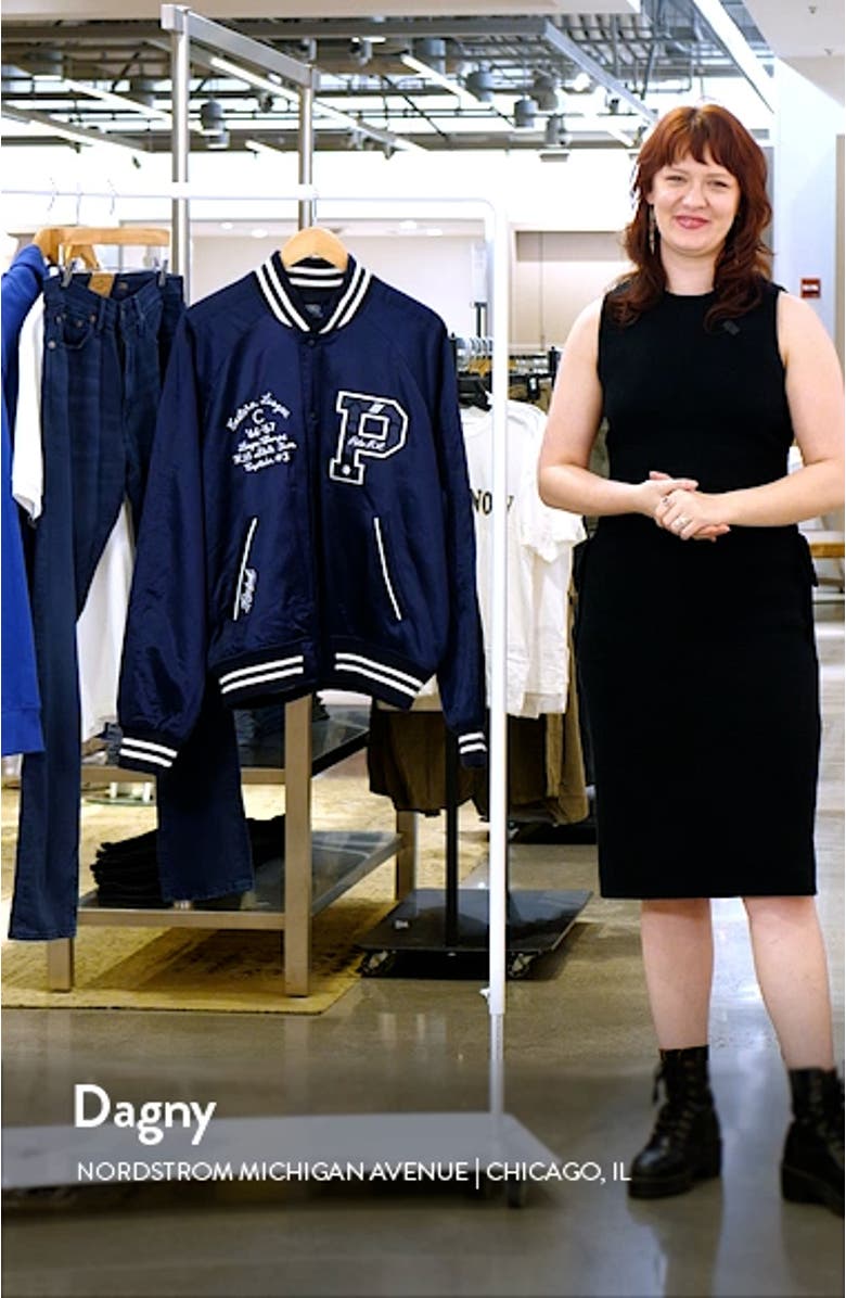 Satin Varsity Bomber Jacket, sales video thumbnail