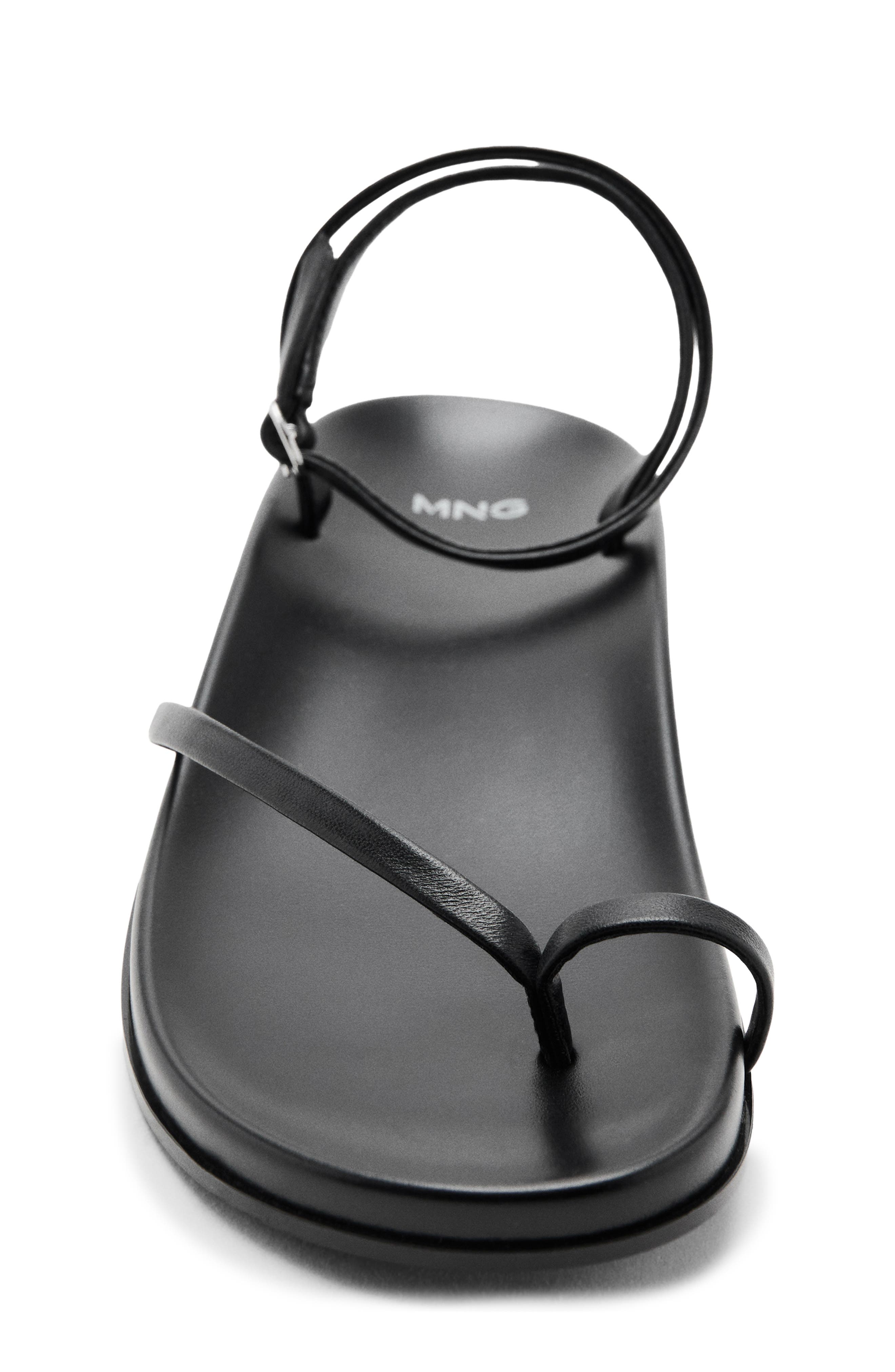 Ankle Strap Slide Sandal, Alternate, color, BLACK