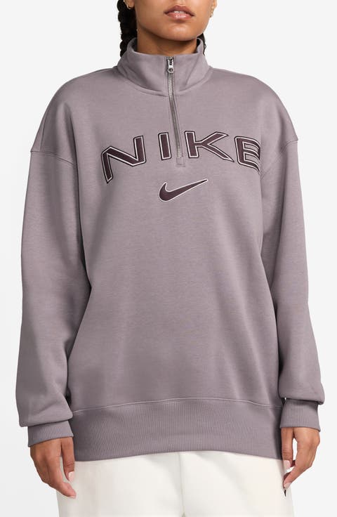 Sportswear Phoenix Fleece Quarter Zip Longline Sweatshirt