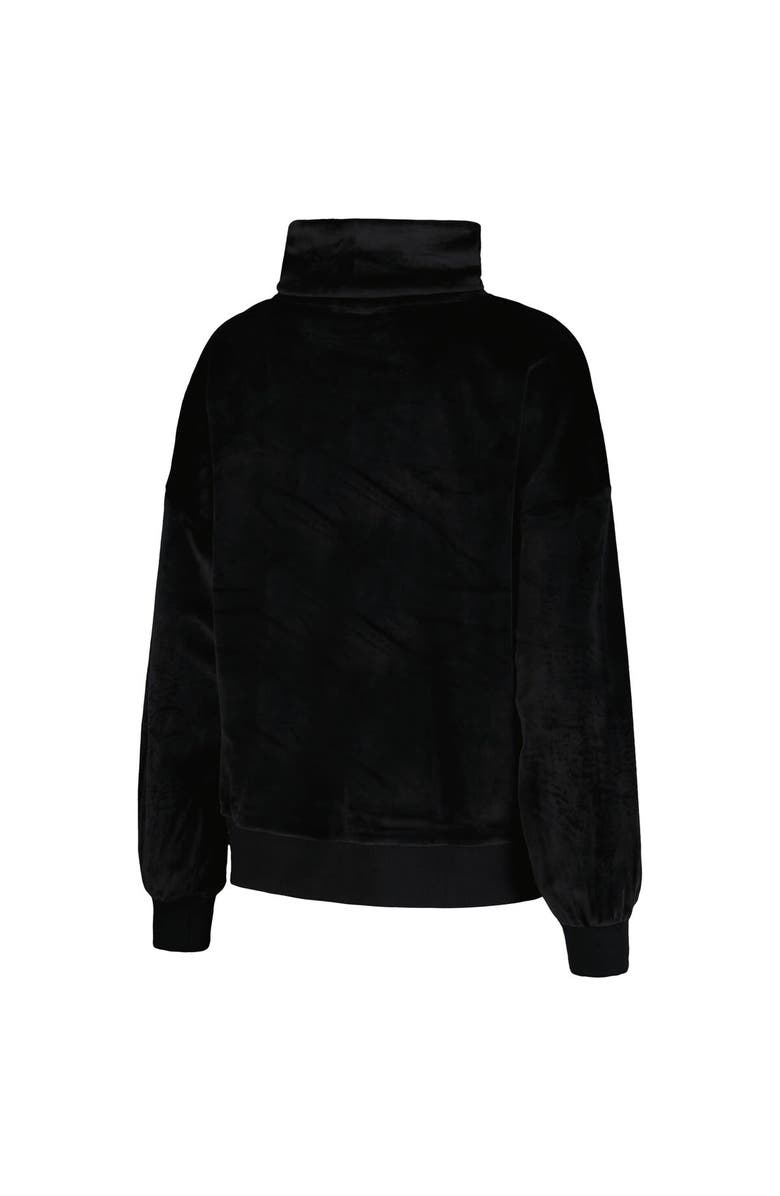 DKNY SPORT Women's DKNY Sport  Black Los Angeles Chargers Deliliah Rhinestone Funnel Neck Pullover Sweatshirt, Alternate, color, 