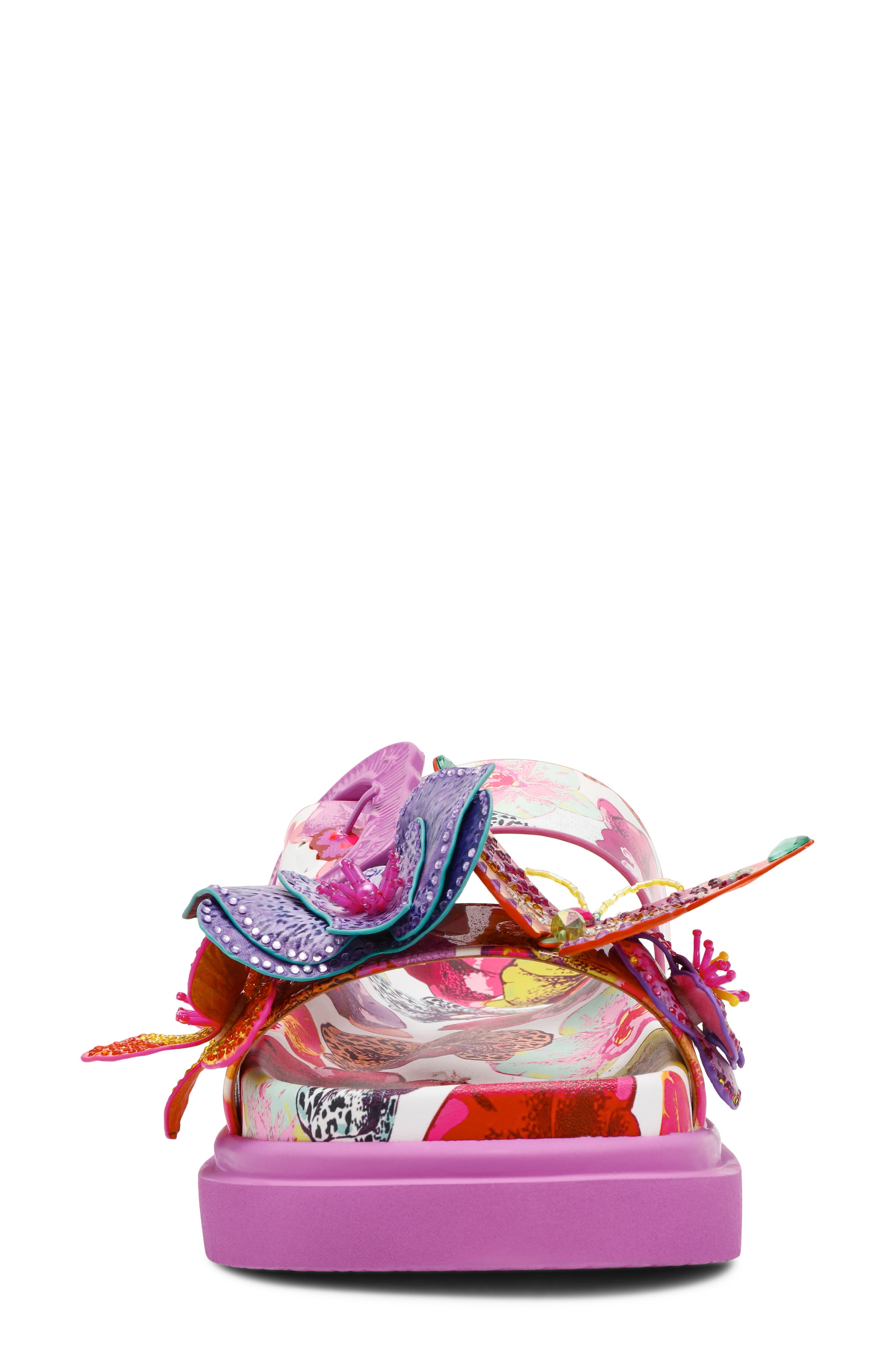 Betsey Johnson Lorayne Two-Strap Sandal, Alternate, color, White Multi