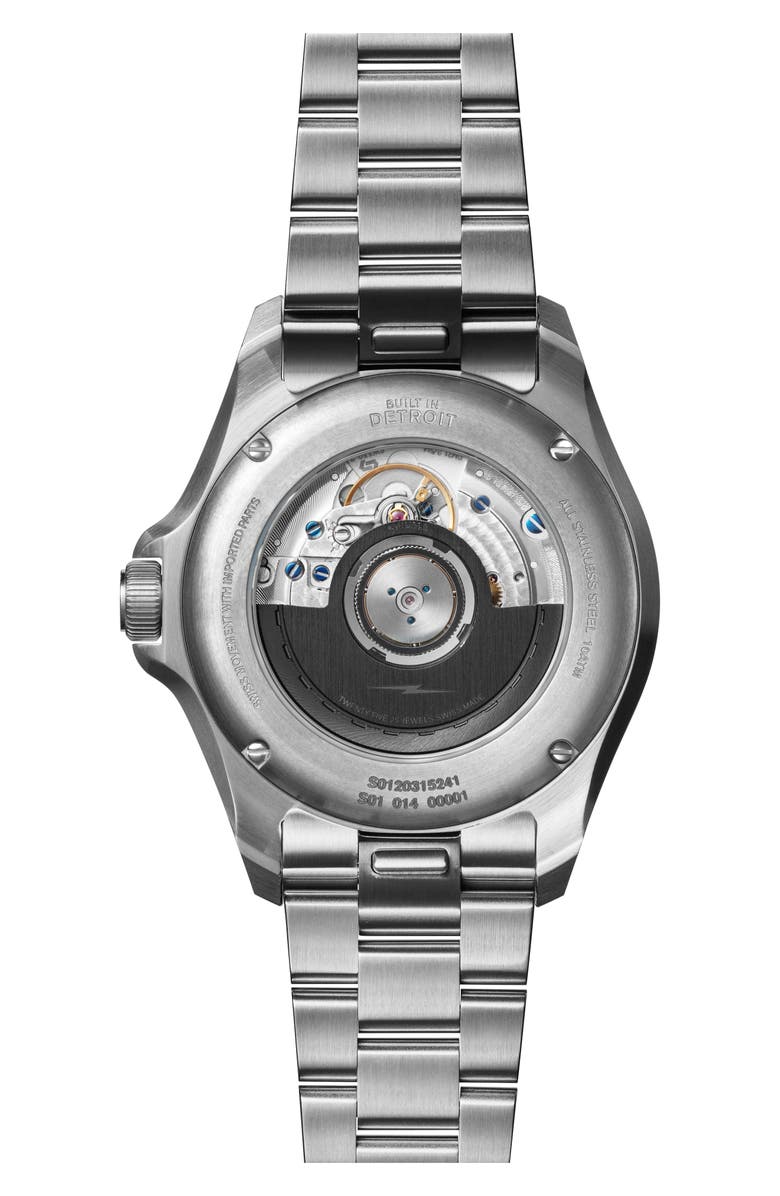 Shinola Monster GMT Automatic Bracelet Watch, 40mm, Alternate, color, Black