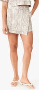 Habitual Snakeskin Print Denim Skort
