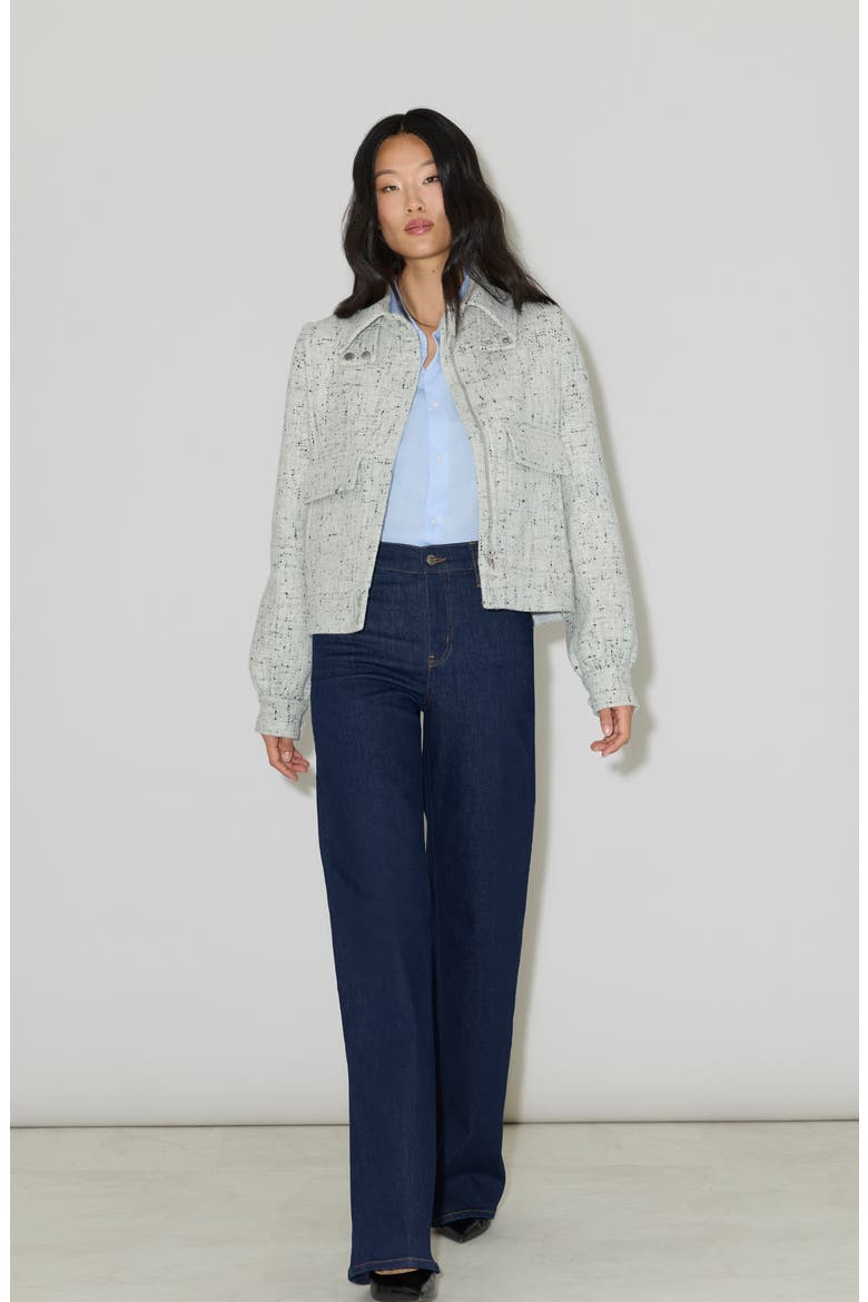 Gene Wool Shirt Jacket, Alternate, color, ASH-NIGHT BLUE