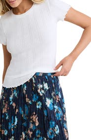nz BY NIC AND ZOE Georgia Pointelle Rib T-Shirt