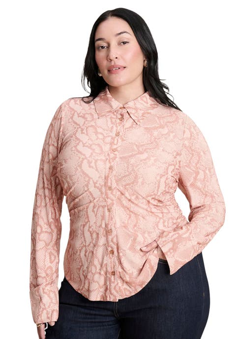 Printed Button Up Top