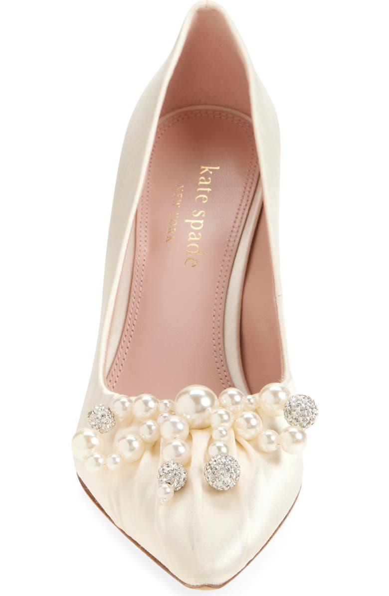 Kate Spade New York elodie faux pearl pump, Alternate, color, Ivory