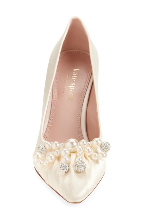 Kate Spade New York Elodie Faux Pearl Pump In White
