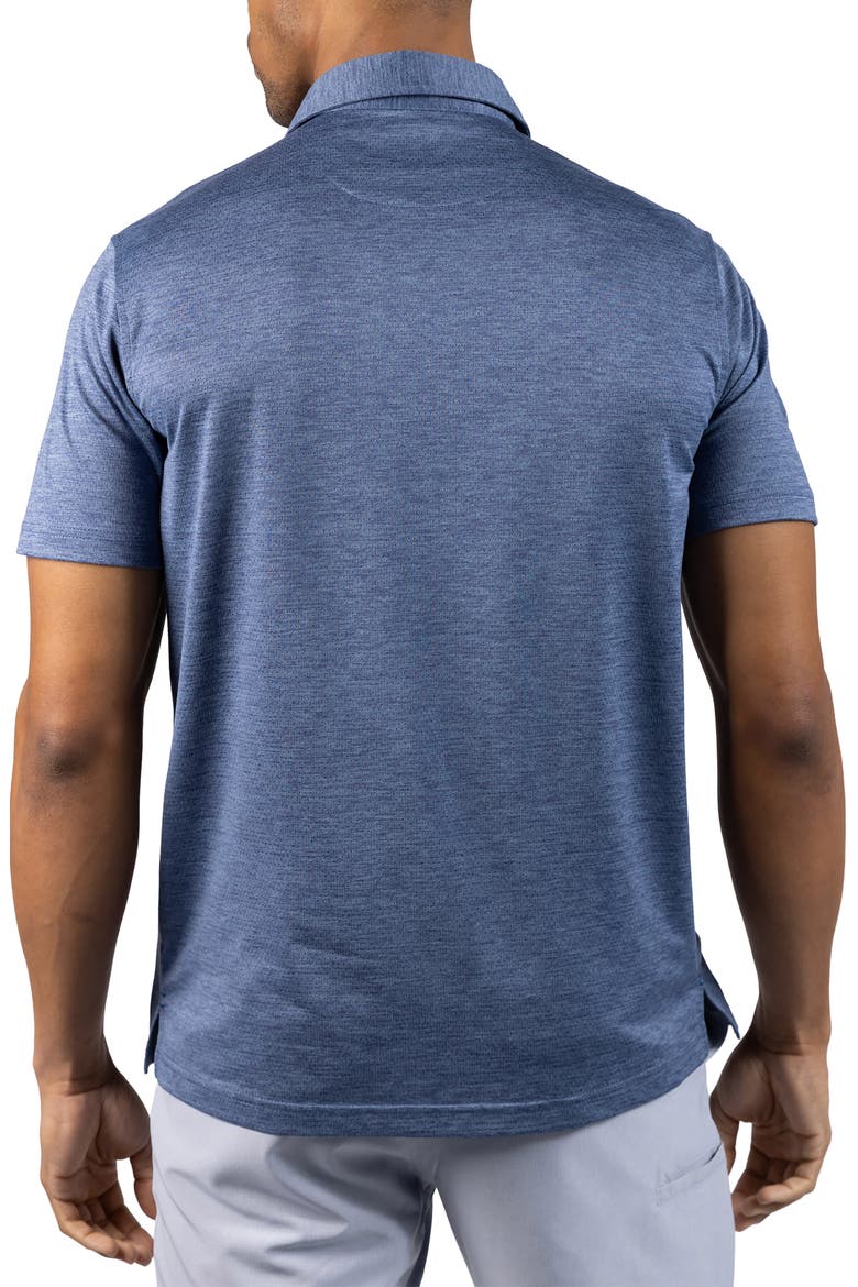 Mélange Mesh Performance Polo, Alternate, color, DENIM BLUE