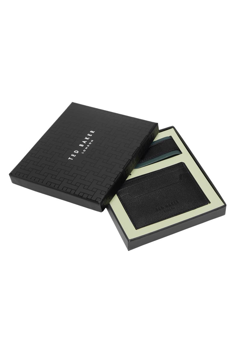 Cavendish Card Holder Wallet & Key Ring Set, Alternate, color, BLACK