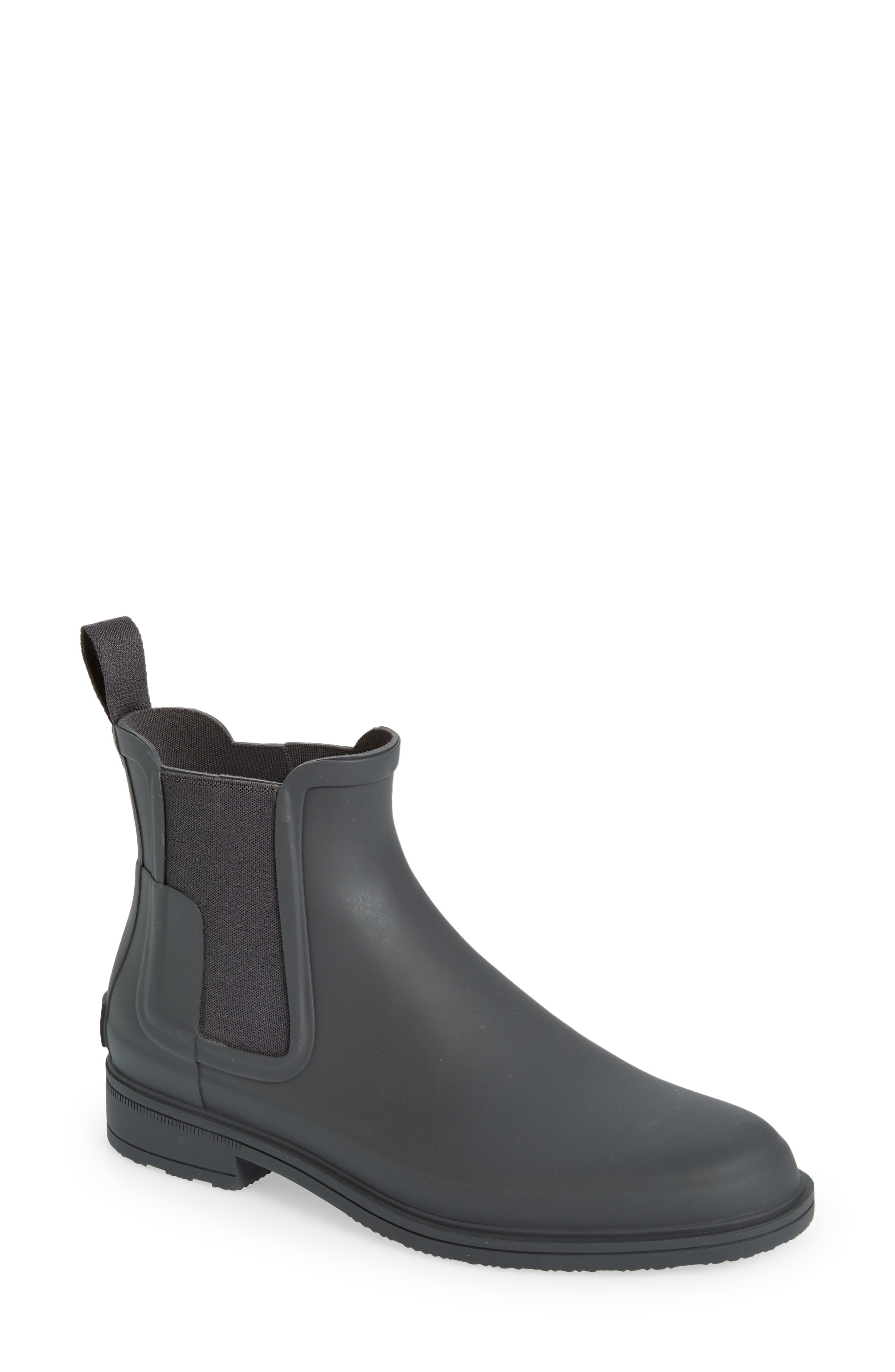 Hunter Original Refined Waterproof Chelsea Boot, Main, color, 