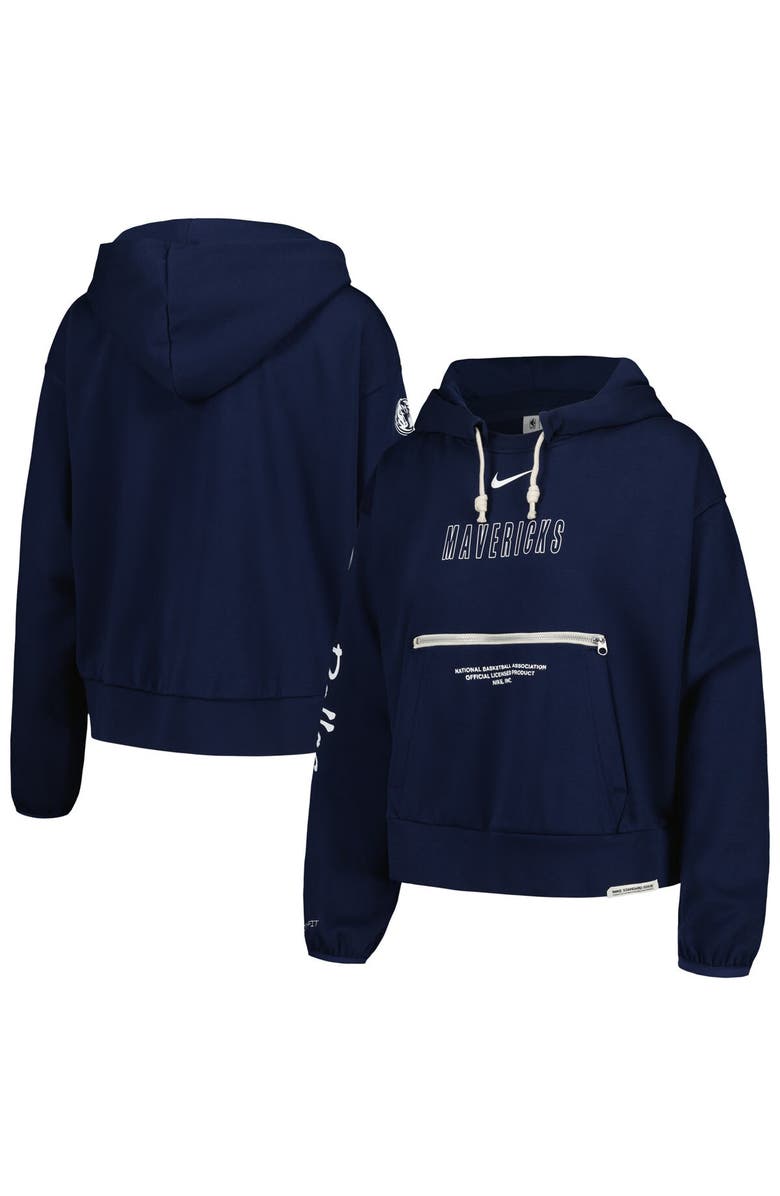 Nike Women's Nike Navy Dallas Mavericks Courtside Standard Issue Performance Pullover Hoodie, Main, color, Navy