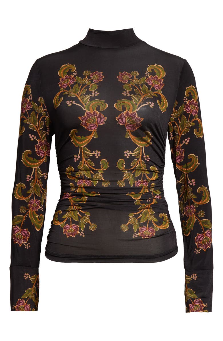 FARM Rio Ravenala Mock Neck Jersey Top, Alternate, color,