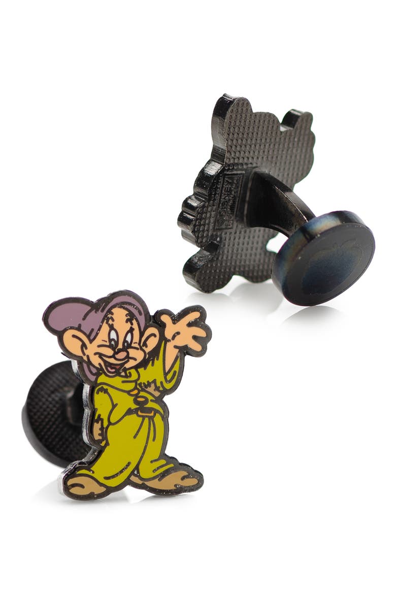 Dopey & Doc Mismatched Cuff Links, Alternate, color, RED
