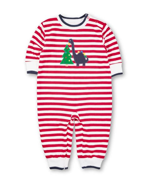 Stripe Knit Longall With Dino And Chistmas Tree (Baby)