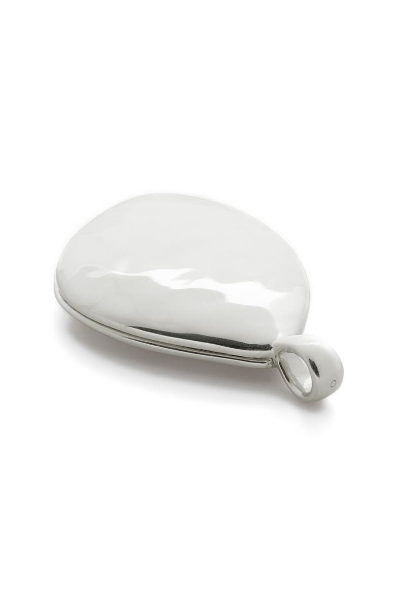 Deia Sterling Silver Pebble Locket, Alternate, color, STERLING SILVER