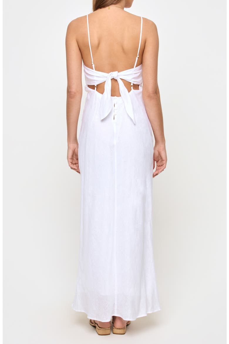 Moonrise Linen Maxi Dress, Alternate, color, WHITE