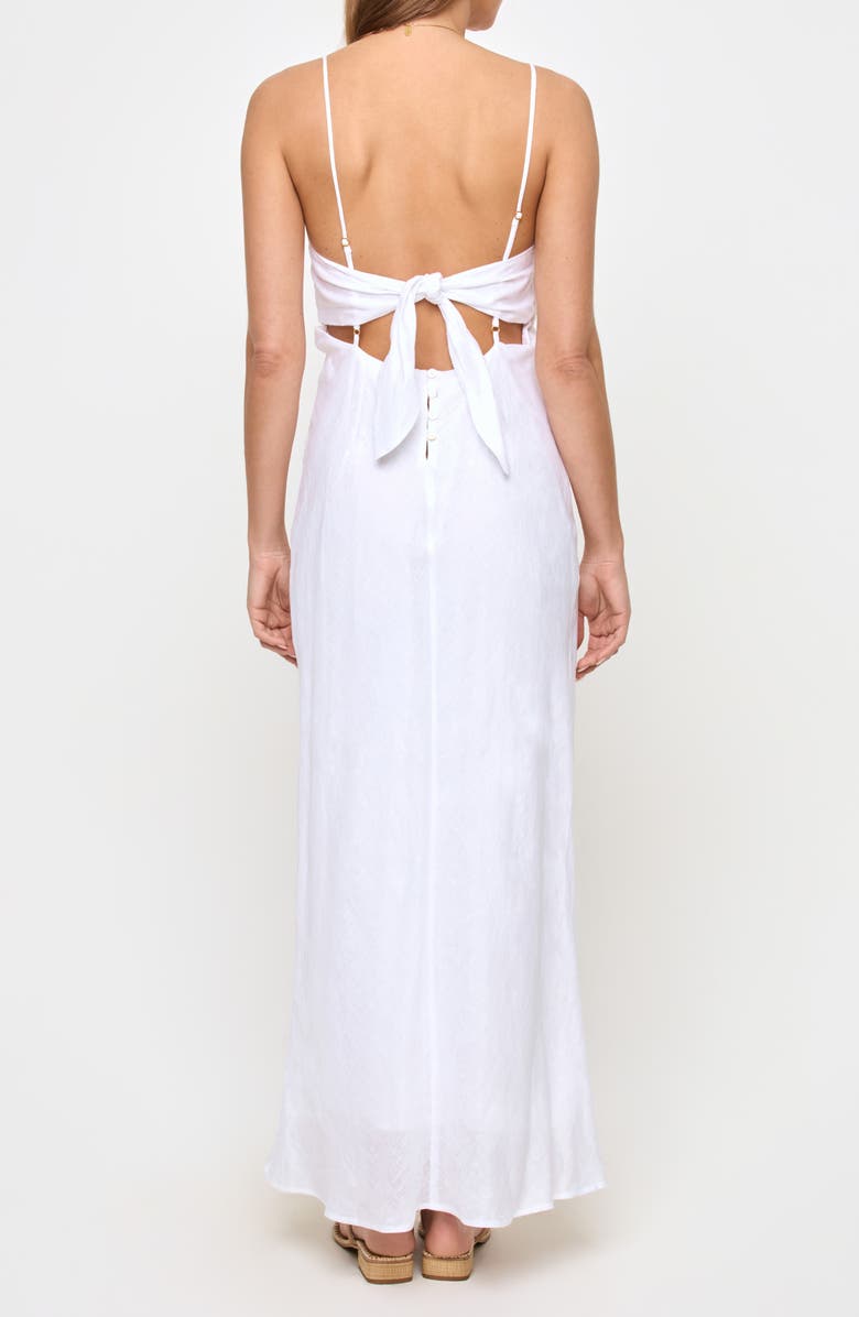 LSPACE Moonrise Linen Maxi Dress, Alternate, color, White