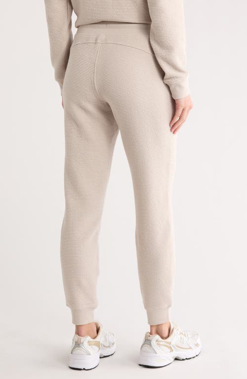 90 Degree By Reflex Cotton Blend Rib Sweatpants In Neutral