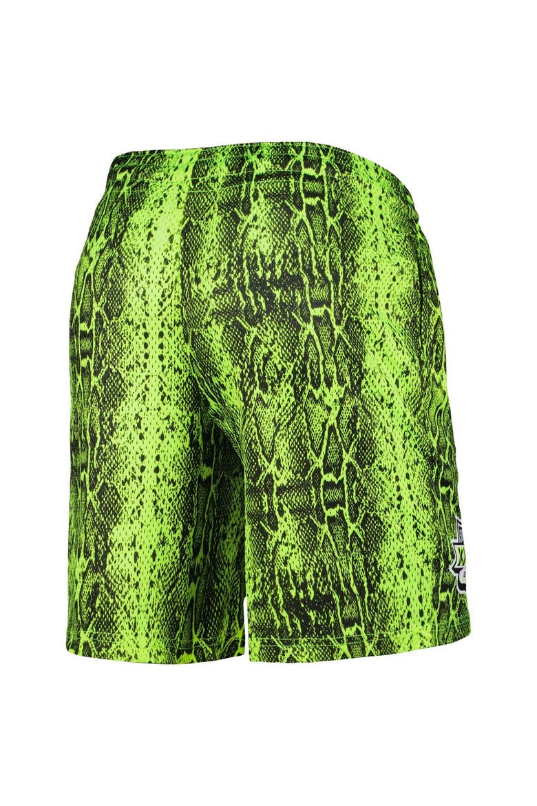 Men's New Era Neon Green Los Angeles Rams Summer Pop Shorts, Alternate, color, Neon Green