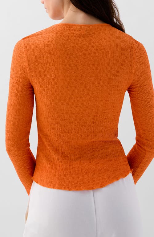 Scalpers Wrinkle Ls Tee In Orange