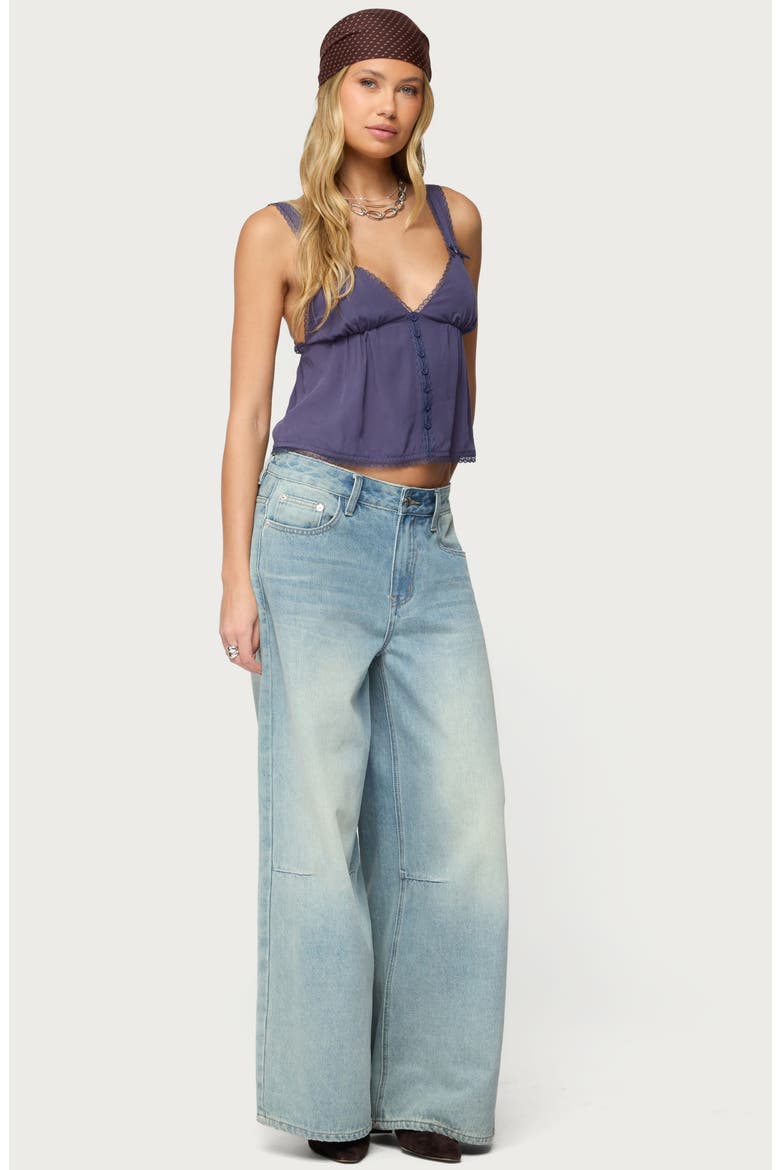 Andea Babydoll Camisole Top, Alternate, color, NAVY