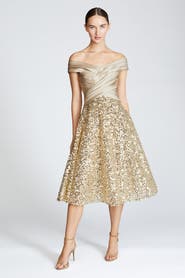 Theia Brandy Sequin Cocktail Dress