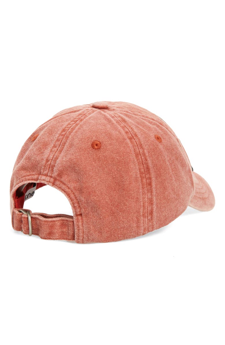 Acne Studios Carliy Tourist Logo Embroidered Cotton Twill Baseball Cap, Alternate, color, 