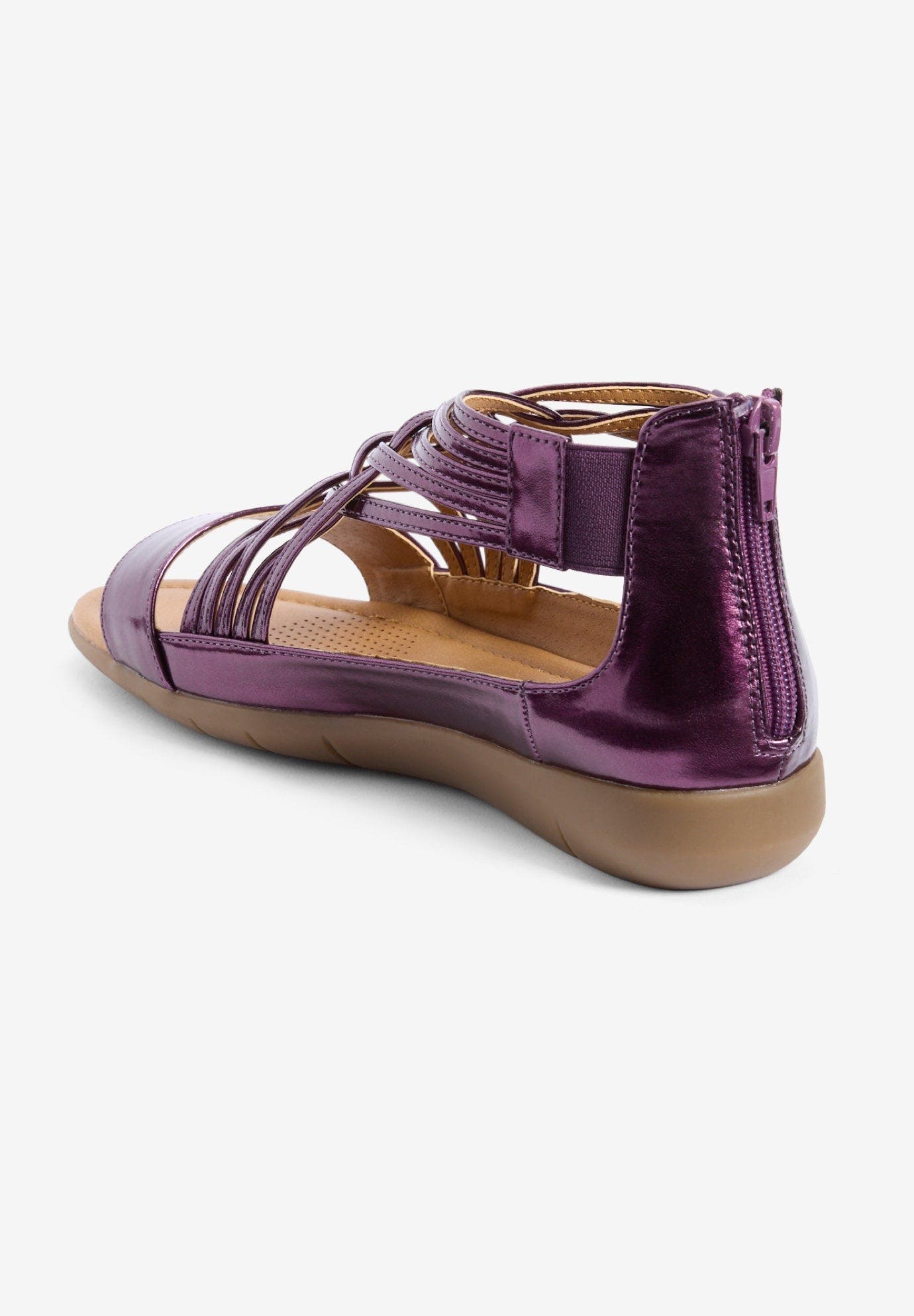 The Alicia Sandal, Alternate, color, PURPLE METALLIC