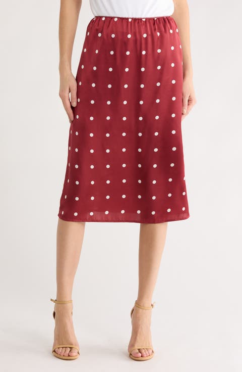 Polka Dot Slip Skirt