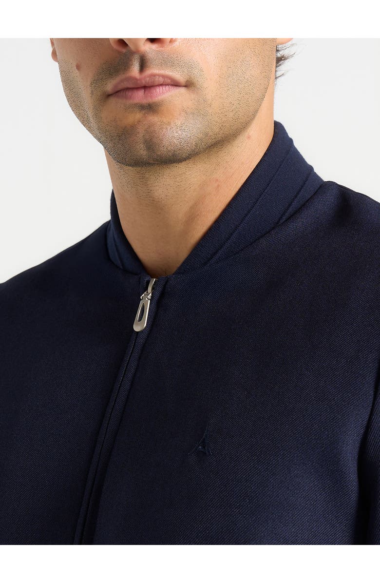 Manière De Voir Sami Tailored Bomber Jacket, Alternate, color, Navy