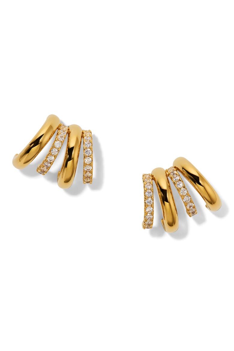 Muse Multi Row Stud Earrings, Main, color, GOLD