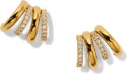 Nadri Muse Multi Row Stud Earrings
