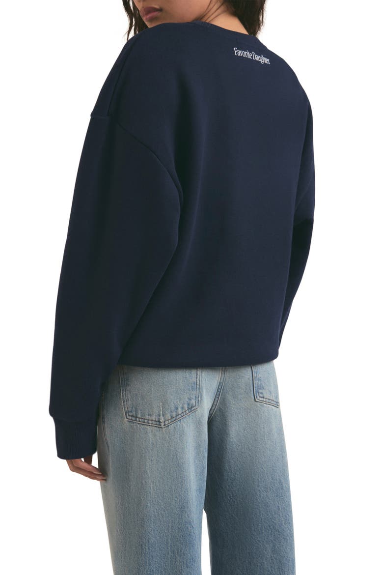 Favorite Sister Heart Logo Sweatshirt, Alternate, color, NAVY