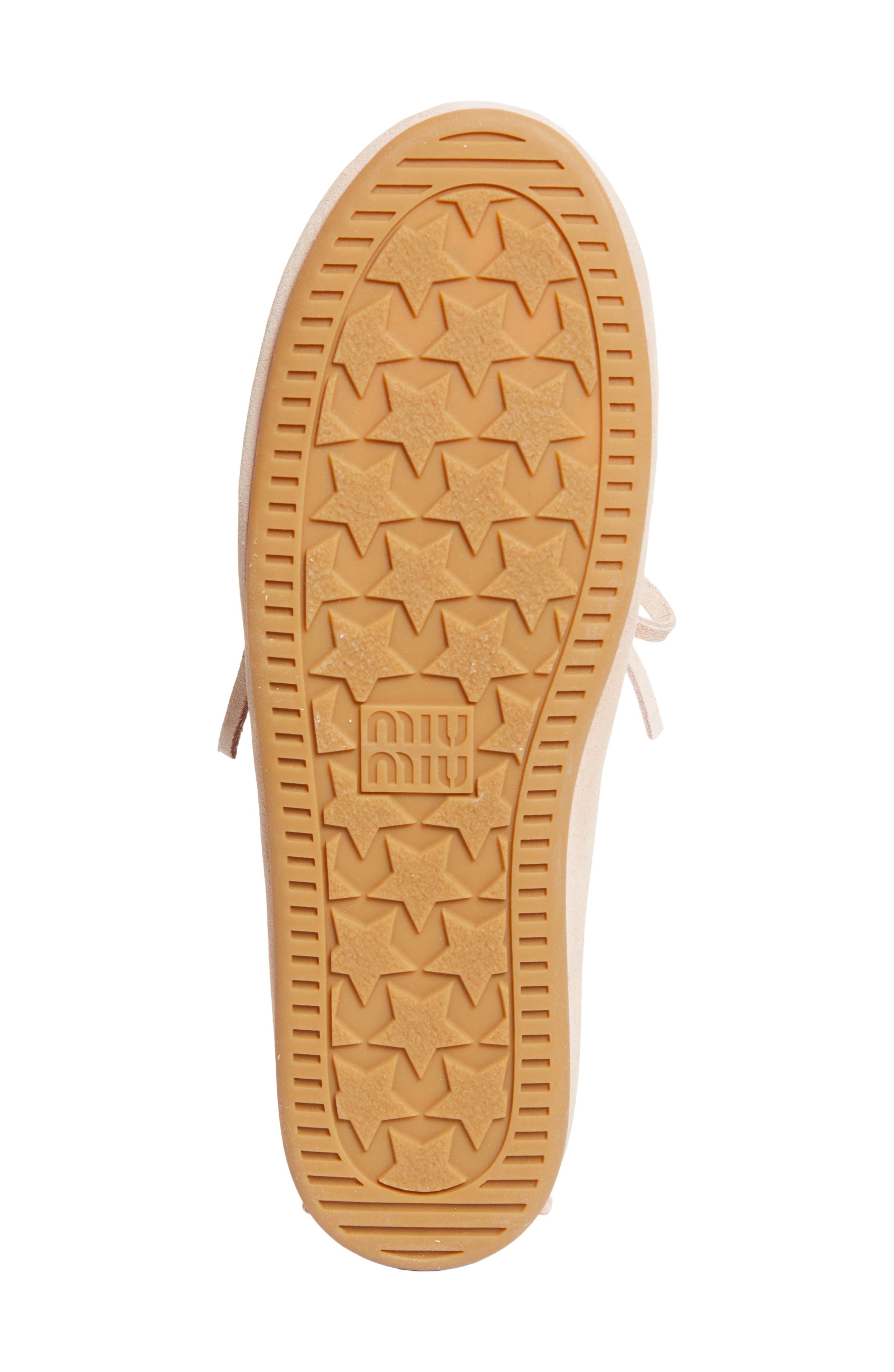 Miu Miu Boat Shoe Flat, Alternate, color, Beige