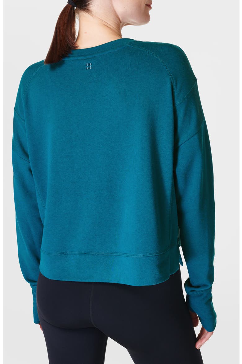 After Class Crop Sweatshirt, Alternate, color, CABIN BLUE
