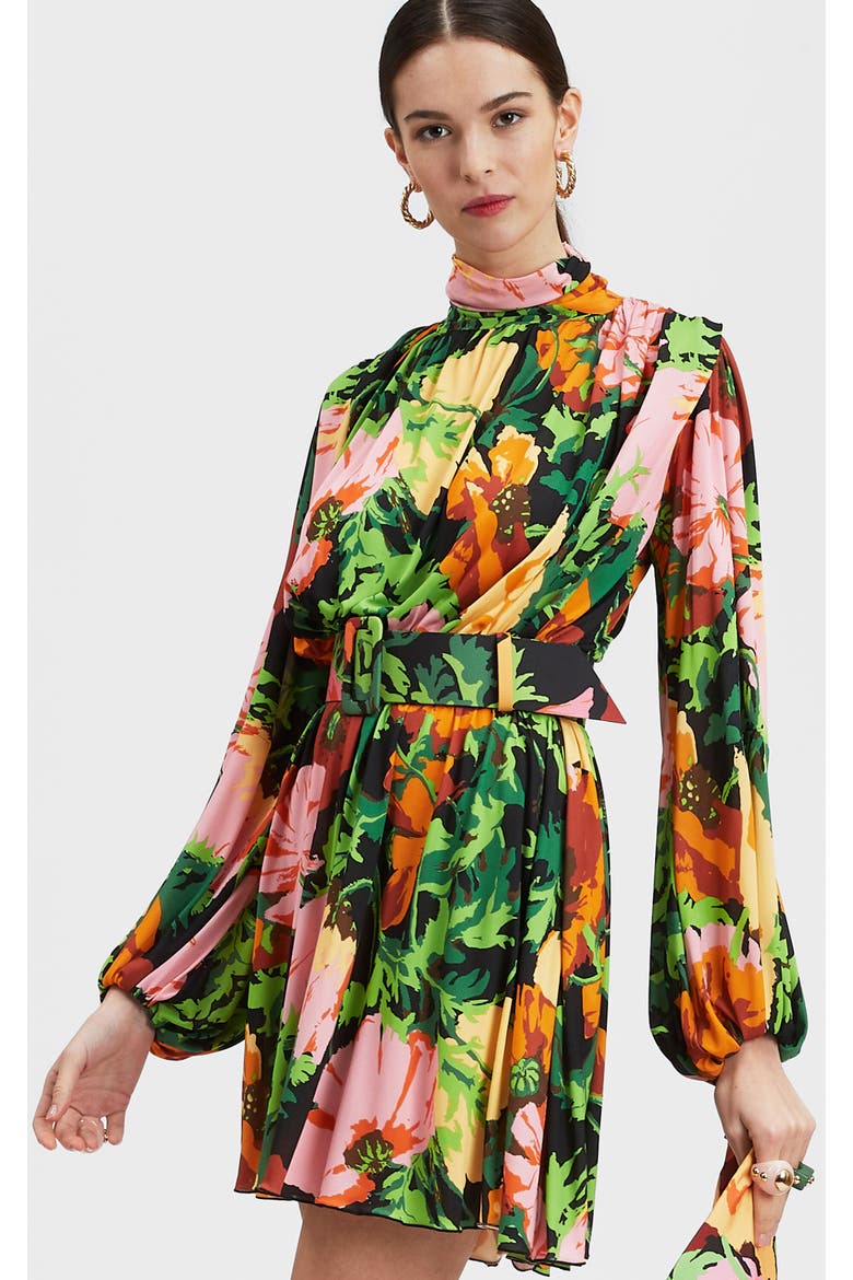 Demeter Mini Dress, Alternate, color, Wonderland Black