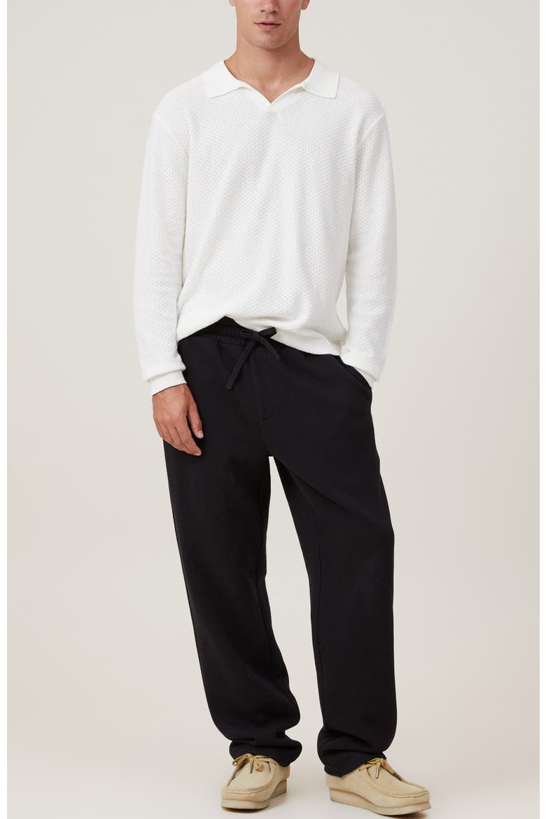 Men's Relaxed Track Pant, Alternate, color, BLACK