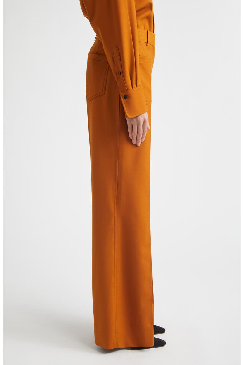 Alina High Waist Stretch Flare Leg Pants, Alternate, color, BRONZE