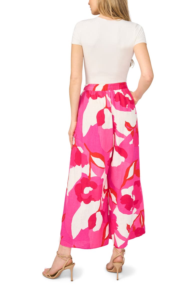 Crop Linen Blend Pants, Alternate, color, NEW IVORY POPPY PRINT