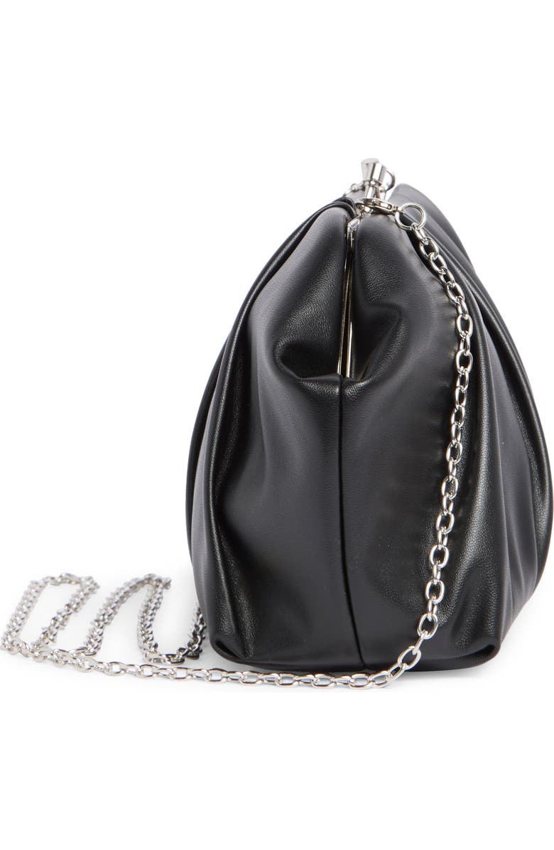 BCBG Pleated Frame Clutch, Alternate, color, Black