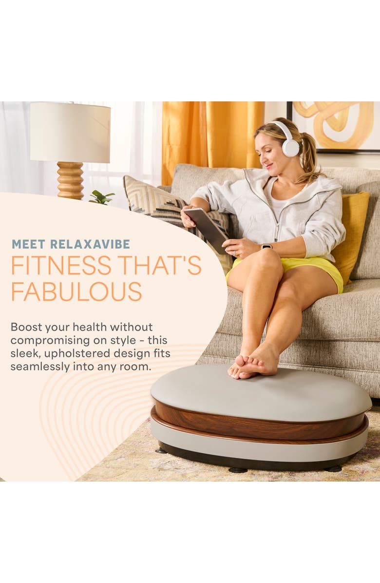 Lifepro 4D Vibration Plate with Heated Ottoman Quiet Full Body Workout Machine, Alternate, color, Grey