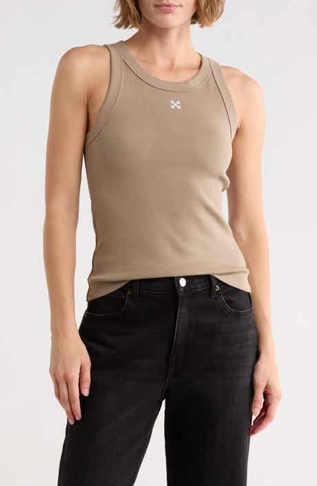 Fitted Ribbed Crop Tank