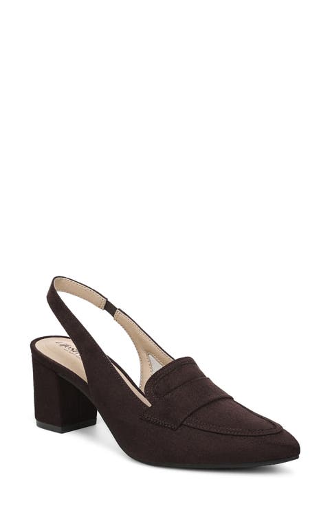 Angel Slingback Pointed Toe Loafer Pump (Women)
